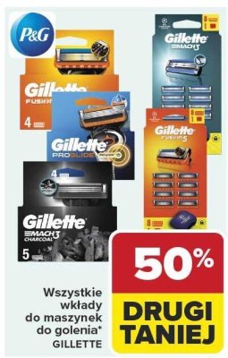 Wkłady do maszynki do golenia Gillette Fusion promocja w Carrefour