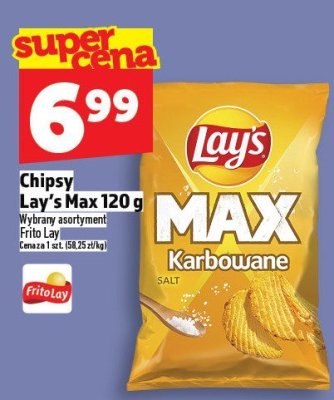 Chipsy Lay's Max 120 g promocja w TOPAZ