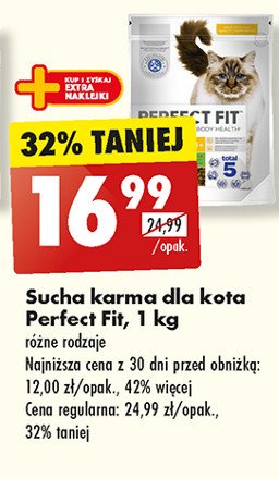 Karma dla kota indyk i kurczak PERFECT FIT NATURAL VITALITY promocja w Biedronka