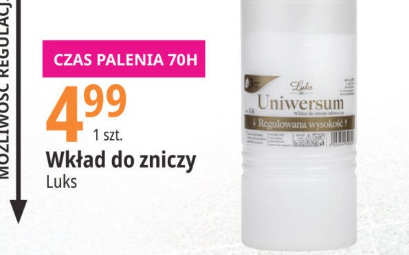 Wk艂ad parafinowy 70 h Luks promocja