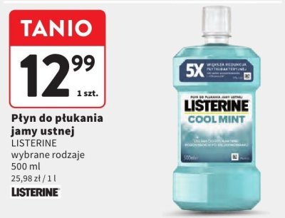 Płyn do płukania jamy ustnej LISTERINE wybrane rodzaje promocja w Intermarche