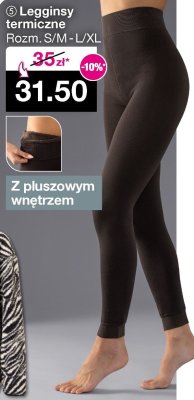 Legginsy termiczne z pluszowym wnętrzem promocja w Woolworth