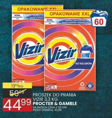 Proszek do prania Vizir 3,3 kg Procter & Gamble promocja w Wafelek