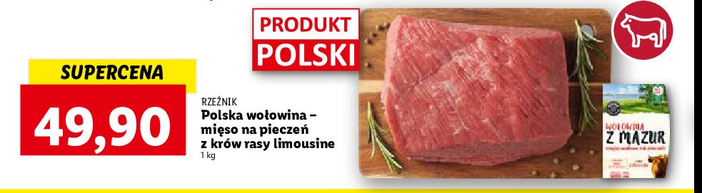 Mięso wołowe na pieczeń Rzeźnik wołowina z mazur promocja w Wafelek