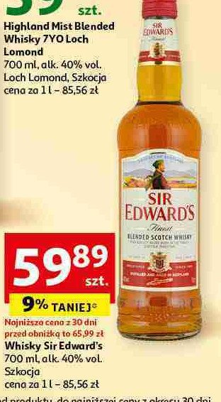 Whisky SIR EDWARD'S WHISKY promocja