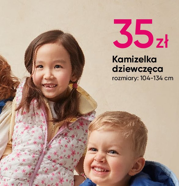 Kamizelka dziewczęca 104-134 cm promocja w Pepco