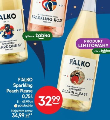 Wino musujące F'ALKO Sparkling Rose 0,75l promocja w Żabka