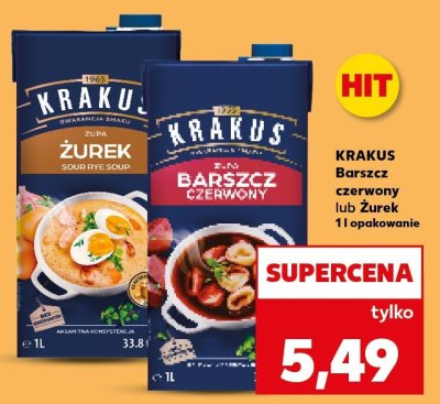 Barszcz czerwony lub Żurek KRAKUS promocja w Kaufland