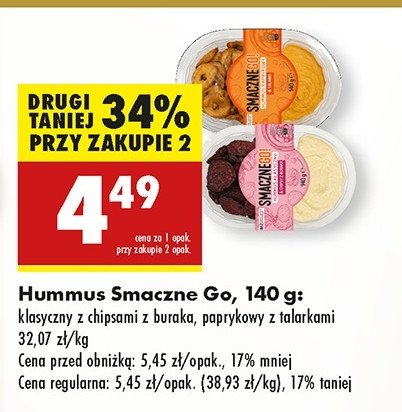 Hummus paprykowy z talarkami Smacznego! promocja
