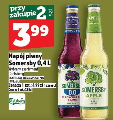 Napój piwny Somersby 0,4 l promocja w TOPAZ