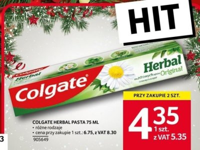 Pasta Colgate Herbal 75 ml promocja w Selgros