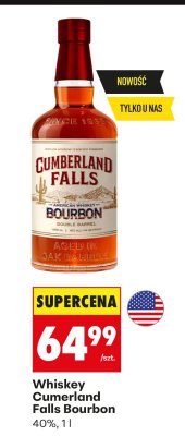 Whisky Cumerland Falls Bourbon 40%, 1l promocja w Biedronka