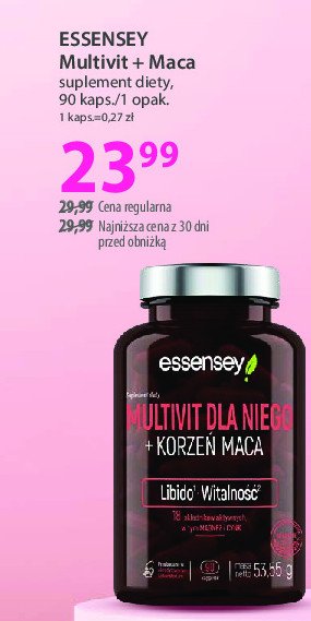 Multivit dla niego + korzeń maca Essensey promocja w Hebe