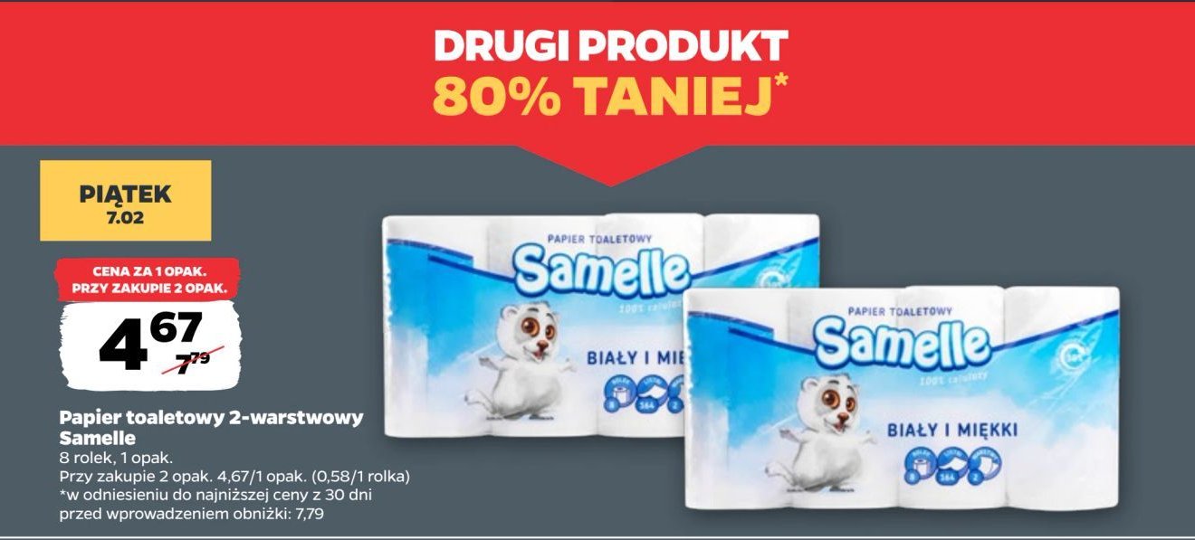 Papier toaletowy Samelle promocja