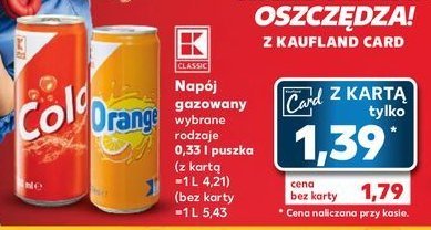 Napój cola K-classic promocja