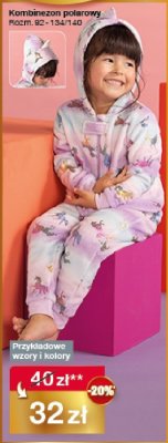 Kombinezon polarowy rozm. 92-134/140 przykładowe wzory i kolory promocja w Woolworth