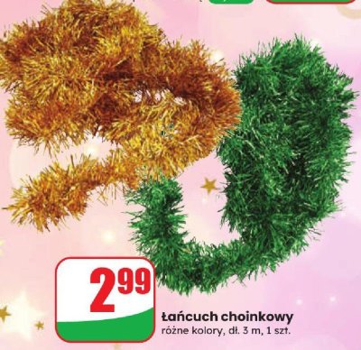Łańcuch choinkowy różne kolory, dł. 3 m, 1 szt. promocja w Dino