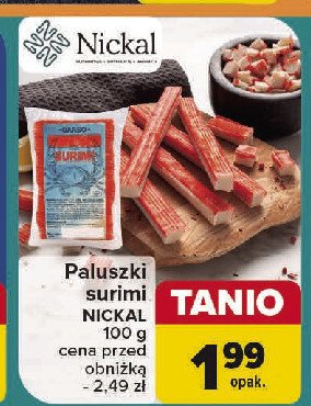 Paluszki surimi o smaku krabowym Nickal promocja