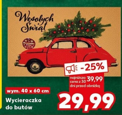 Wycieraczka do butów wym. 40 x 60 cm promocja w Kaufland