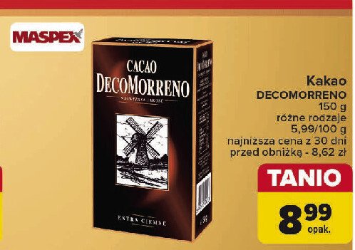 Kakao extra ciemne Decomorreno promocja w Carrefour