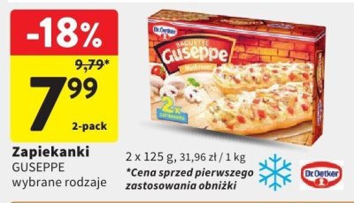 Zapiekanki GUSEPPE wybrane rodzaje promocja w Intermarche