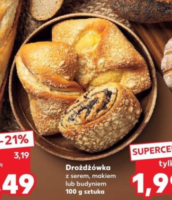 Drożdżówka z makiem 100 g promocja w Kaufland