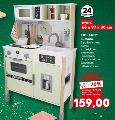 Kuchnia 2 podświetlane palniki z dźwiękami gotowania i smażenia KIDLAND promocja w Kaufland