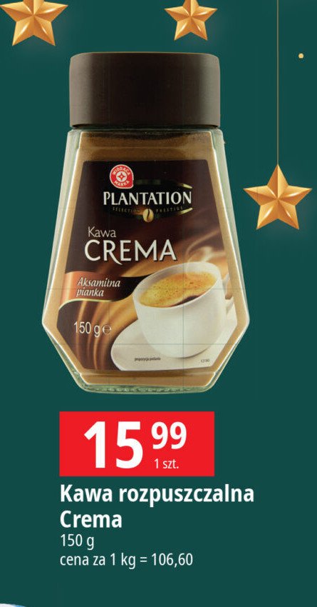 Kawa crema Wiodąca marka plantation promocja