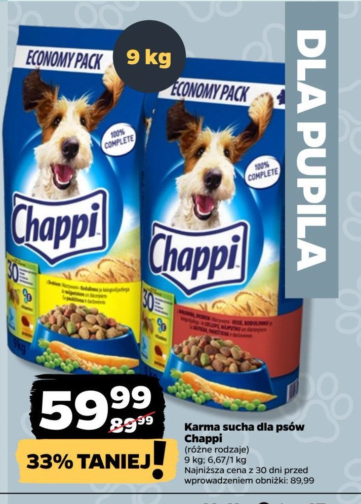 Karma dla psa kurczak Chappi promocja w Netto