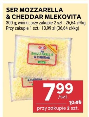 Ser Mozzarella & Cheddar Mlekovita promocja w Stokrotka