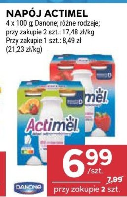 Napój Actimel Danone różne rodzaje promocja w Stokrotka