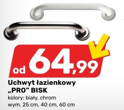 Uchwyt łazienkowy PRO BISK promocja w Bricomarche