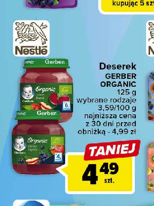 Deser jab艂ko jagoda Gerber organic promocja
