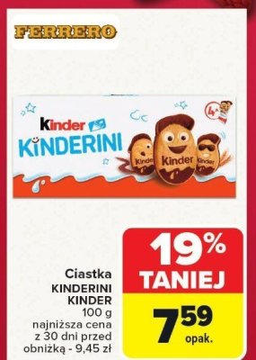 Ciastka Kinderini Kinder promocja w Carrefour