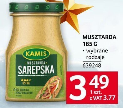 Musztarda Kamis Sarepska 185 g różne rodzaje promocja w Selgros