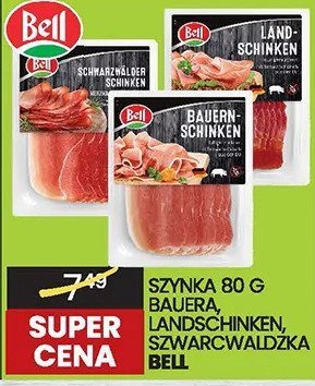 Szynka 80g Bauer, Landschinken, Schwarzwaldska Bell promocja w Wafelek
