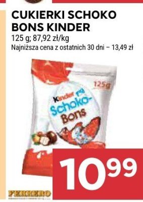 Cukierki schoko bons Kinder promocja w Stokrotka