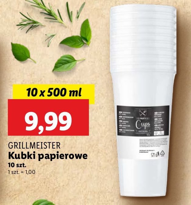 Kubki jednorazowe 500 ml Grill meister promocja