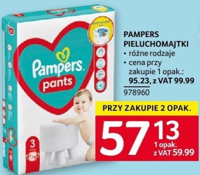 Pieluchomajtki Pampers Pants promocja w Selgros