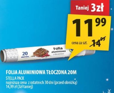 Folia aluminiowa tłoczona 20m promocja w Arhelan