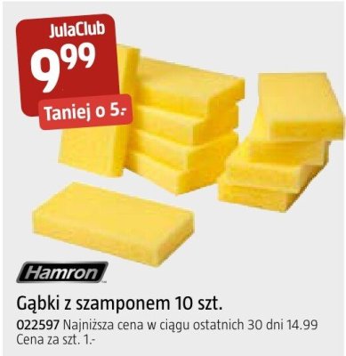 Gąbki z szamponem 10 szt. promocja w Jula