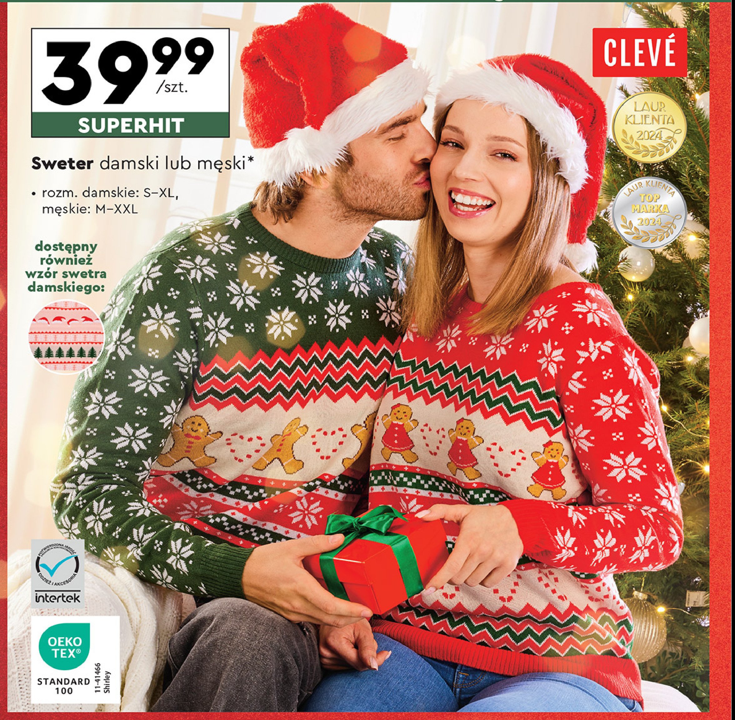 Sweter damski rozm. s-xl Cleve promocja w Biedronka