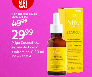 Serum z witaminą c wyrównujące koloryt skóry Miya beauty.lab Miya cosmetics promocja w Rossmann