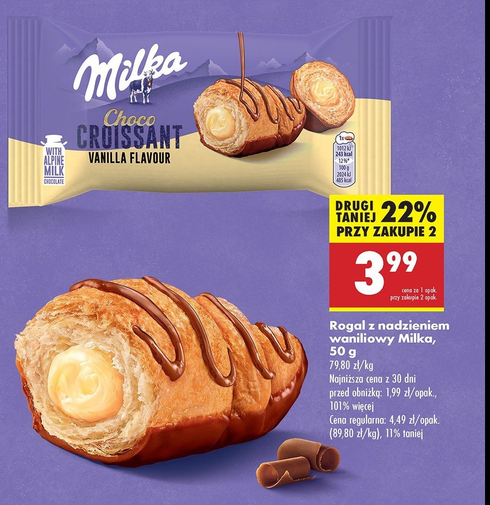Rogalik waniliowy Milka promocja