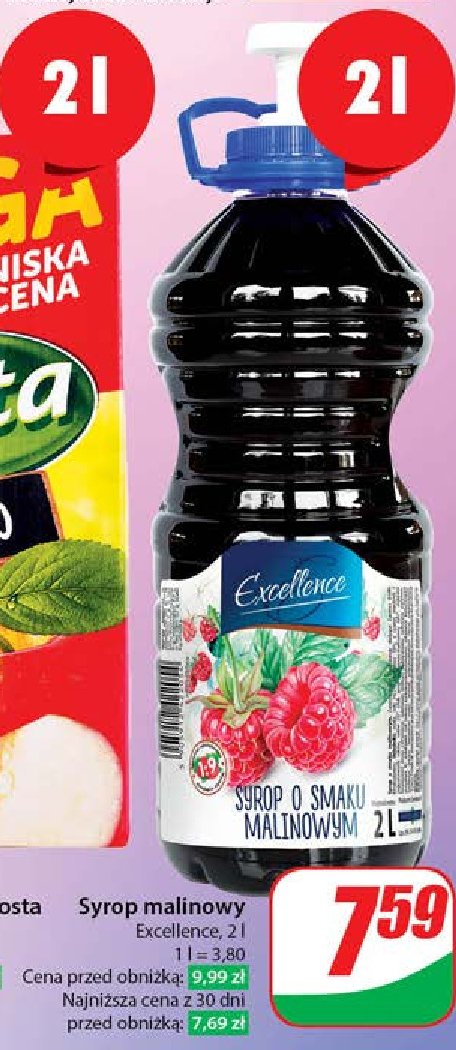 Syrop malinowy Excellence promocja
