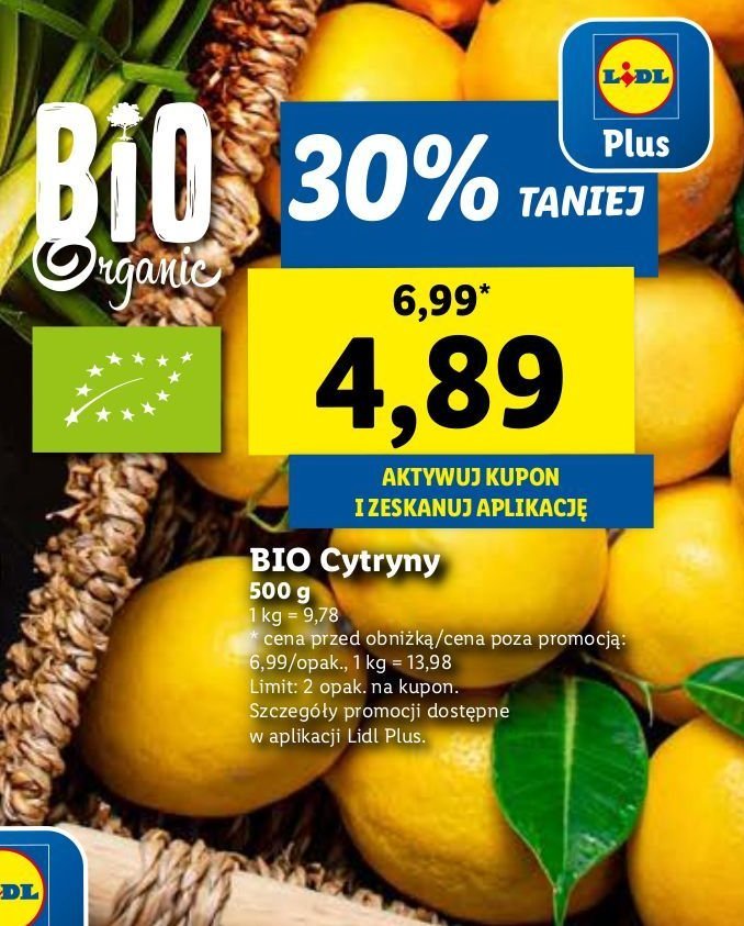 Cytryny Bio organic promocja w Lidl