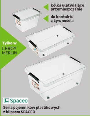 Seria pojemników SPACEO z klipsem promocja w Leroy Merlin