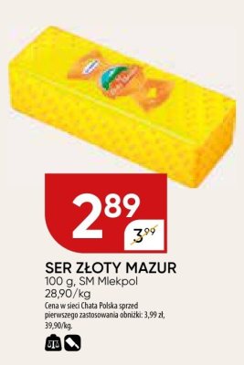 Ser żółty Mazur SM Mlekpol promocja w Chata Polska
