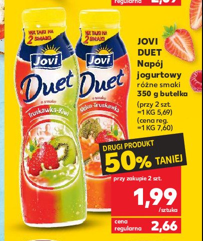 Jogurt melon-truskawka Jovi duet promocja