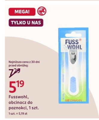 Fusswohl obcinacz do paznokci, 1 szt. promocja w Rossmann